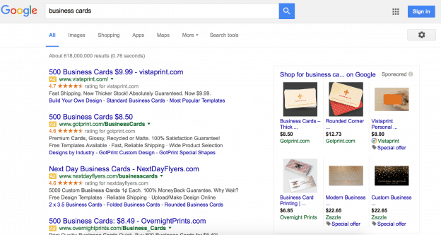 GooglSearch Results All Ads Above The Fold