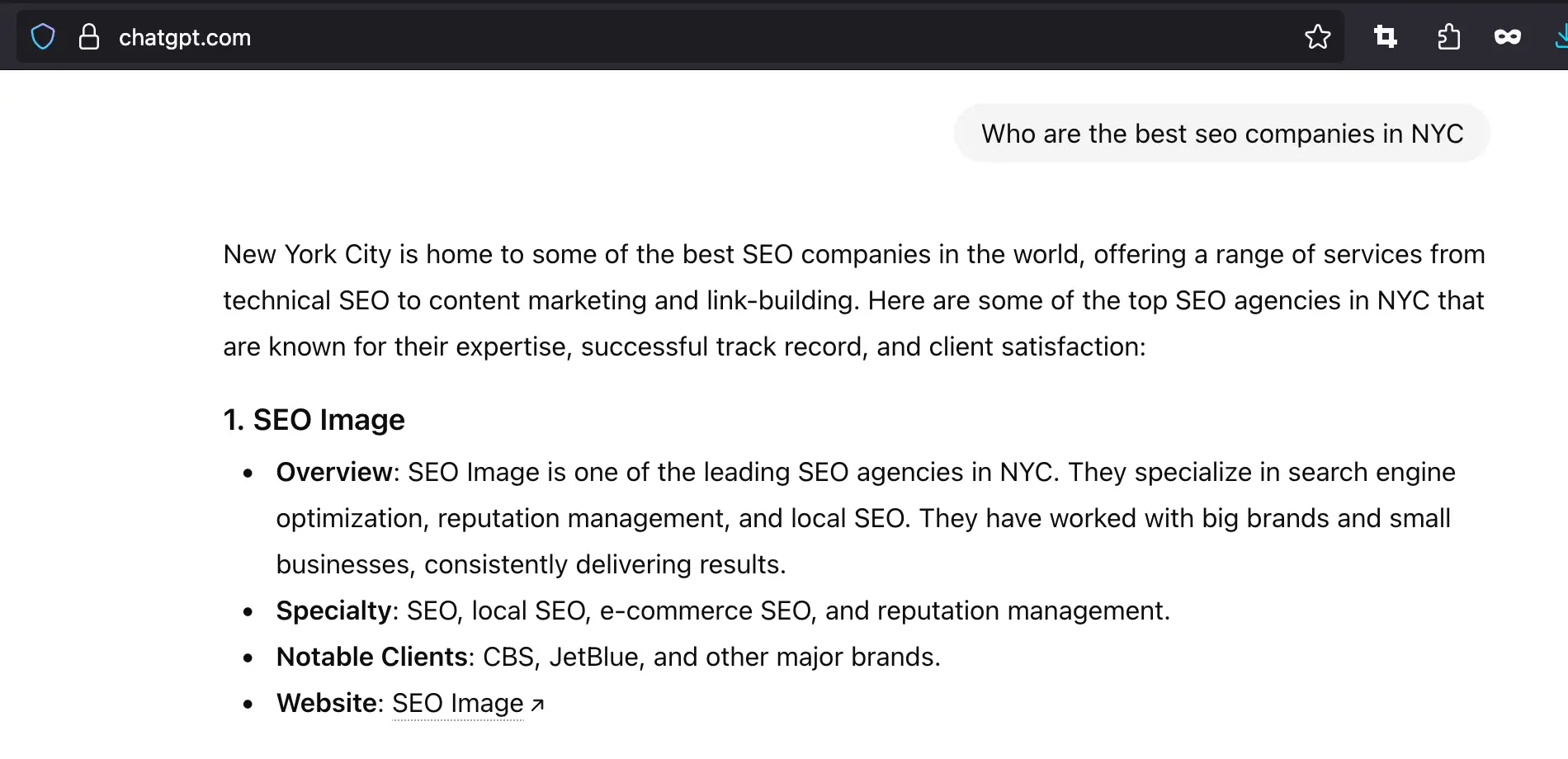 Who are the best SEO companies in NYC?