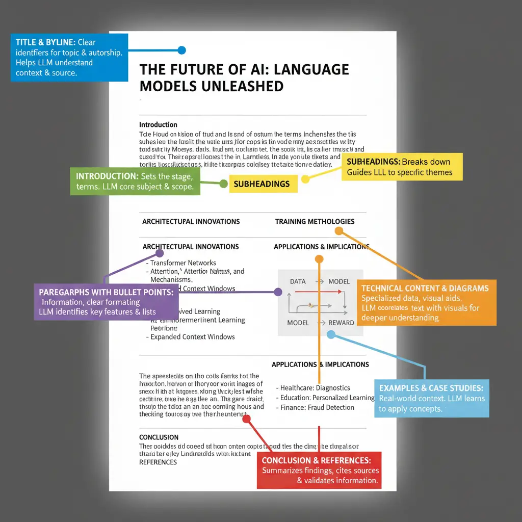 How structured code and schema help LLMs understand content