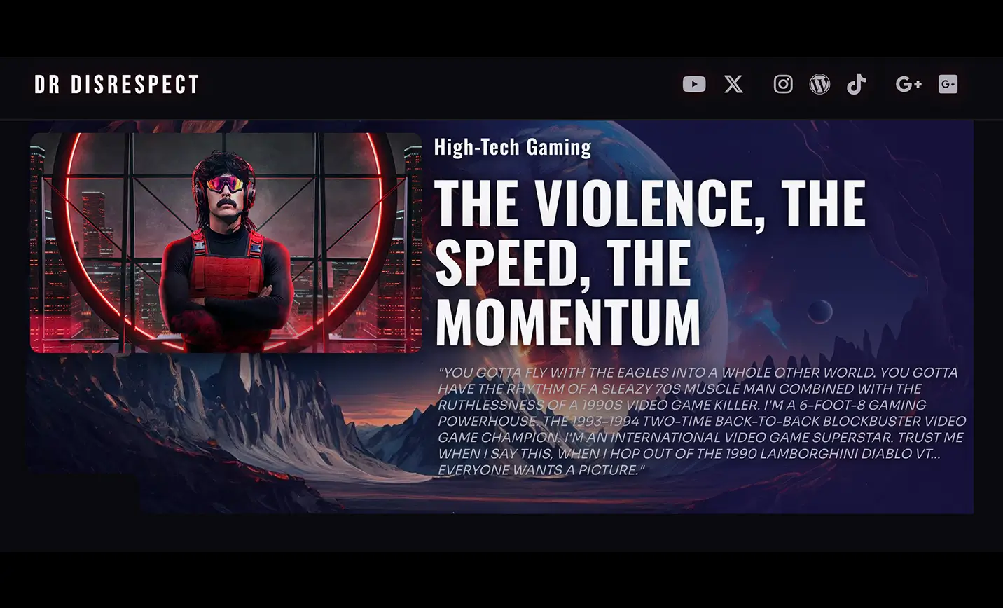 Gaming Web Design Image