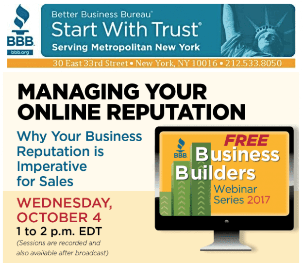 Managing Your Online Reputation Webinar